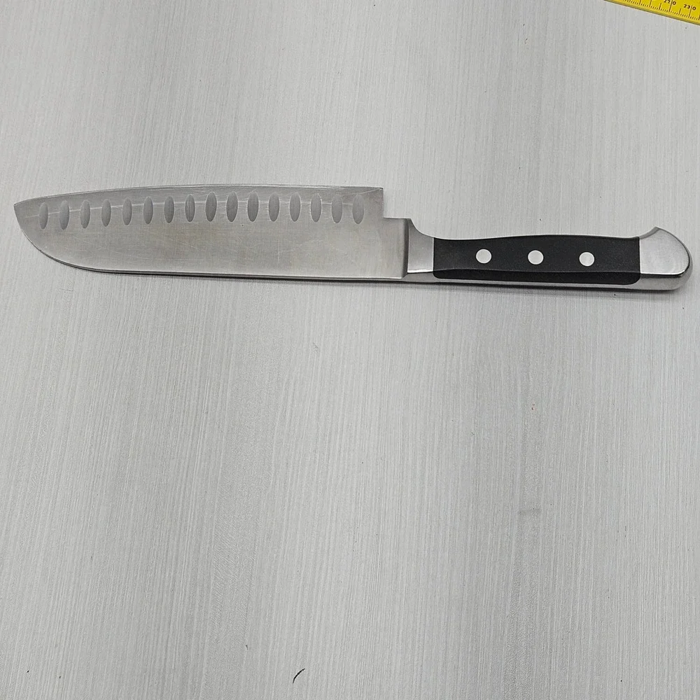 Cooks by JCPenney 7 inch Santoku Knife Stainless Steel Granton Edge Triple Rivet